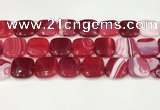 CAA4768 15.5 inches 20*20mm square banded agate beads wholesale