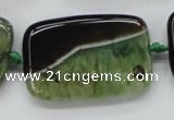 CAA477 15.5 inches 25*40mm rectangle agate druzy geode beads