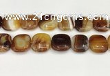 CAA4773 15.5 inches 25*25mm square banded agate beads wholesale