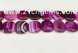 CAA4775 15.5 inches 25*25mm square banded agate beads wholesale