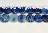 CAA4778 15.5 inches 25*25mm square banded agate beads wholesale