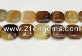 CAA4781 15.5 inches 30*30mm square banded agate beads wholesale