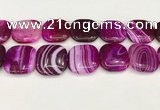 CAA4783 15.5 inches 30*30mm square banded agate beads wholesale