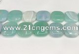 CAA4785 15.5 inches 30*30mm square banded agate beads wholesale