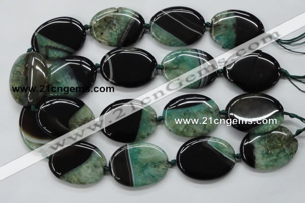 CAA479 15.5 inches 30*40mm oval agate druzy geode beads