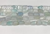 CAA4793 15.5 inches 10*14mm rectangle banded agate beads wholesale