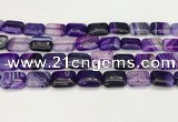 CAA4798 15.5 inches 12*16mm rectangle banded agate beads wholesale