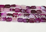 CAA4799 15.5 inches 12*16mm rectangle banded agate beads wholesale