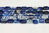 CAA4802 15.5 inches 12*16mm rectangle banded agate beads wholesale