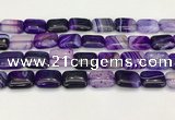 CAA4806 15.5 inches 13*18mm rectangle banded agate beads wholesale