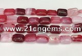 CAA4808 15.5 inches 13*18mm rectangle banded agate beads wholesale