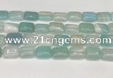 CAA4809 15.5 inches 13*18mm rectangle banded agate beads wholesale