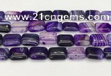 CAA4814 15.5 inches 15*20mm rectangle banded agate beads wholesale