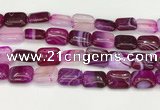 CAA4815 15.5 inches 15*20mm rectangle banded agate beads wholesale