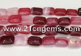 CAA4816 15.5 inches 15*20mm rectangle banded agate beads wholesale