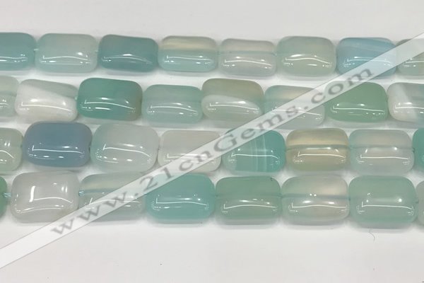 CAA4817 15.5 inches 15*20mm rectangle banded agate beads wholesale