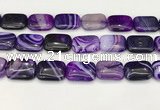 CAA4822 15.5 inches 18*25mm rectangle banded agate beads wholesale