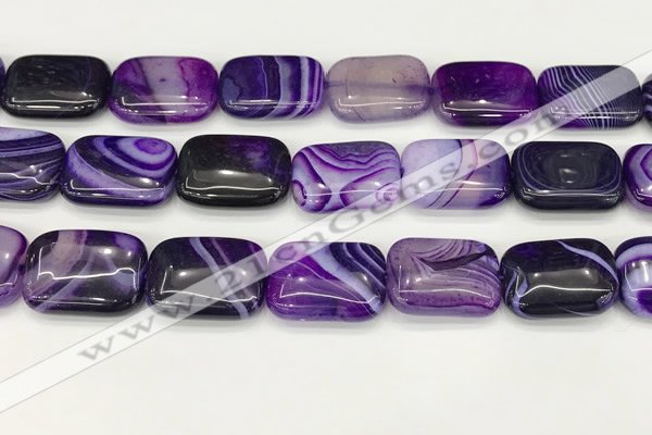 CAA4822 15.5 inches 18*25mm rectangle banded agate beads wholesale
