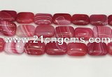 CAA4824 15.5 inches 18*25mm rectangle banded agate beads wholesale