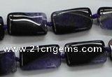 CAA483 15.5 inches 12*20mm rectangle agate druzy geode beads