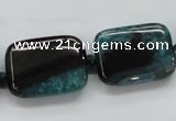 CAA485 15.5 inches 18*25mm rectangle agate druzy geode beads