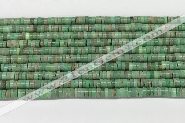 CAA4850 15.5 inches 2*4mm heishi grass agate beads wholesale