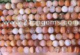 CAA4855 15.5 inches 6mm faceted round botswana agate beads