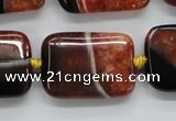 CAA486 15.5 inches 20*30mm rectangle agate druzy geode beads