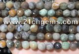 CAA4862 15.5 inches 10mm faceted round ocean agate beads