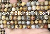 CAA4935 15.5 inches 8mm round yellow crazy lace agate beads wholesale