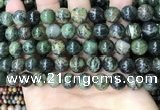 CAA4967 15.5 inches 10mm round green dendritic agate beads