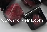 CAA498 15.5 inches 20*20mm pyramid agate druzy geode beads