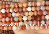 CAA5002 15.5 inches 8mm round red botswana agate beads wholesale