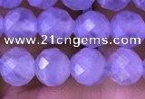 CAA5005 15.5 inches 6mm faceted round blue lace agate beads