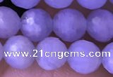 CAA5006 15.5 inches 6mm faceted round blue lace agate beads