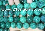 CAA5026 15.5 inches 16mm round green dragon veins agate beads