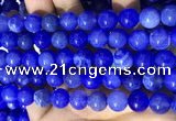 CAA5032 15.5 inches 10mm round blue dragon veins agate beads