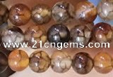 CAA5046 15.5 inches 4mm round dragon veins agate beads wholesale