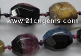 CAA505 15.5 inches 18*20mm faceted nuggets agate druzy geode beads