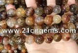 CAA5051 15.5 inches 14mm round dragon veins agate beads wholesale