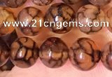 CAA5055 15.5 inches 6mm round dragon veins agate beads wholesale