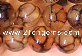 CAA5056 15.5 inches 8mm round dragon veins agate beads wholesale