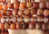 CAA5075 15.5 inches 14mm round red dragon veins agate beads