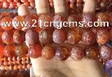 CAA5076 15.5 inches 16mm round red dragon veins agate beads