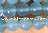 CAA5091 15.5 inches 6mm round sea blue agate beads wholesale