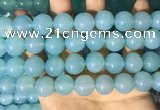 CAA5095 15.5 inches 14mm round sea blue agate beads wholesale