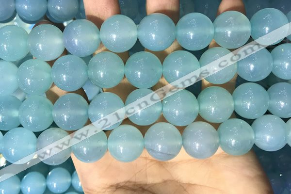 CAA5097 15.5 inches 18mm round sea blue agate beads wholesale