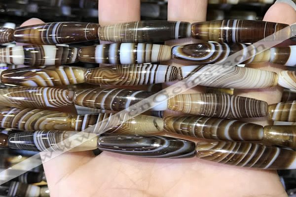 CAA5117 15.5 inches 8*33mm rice striped agate beads wholesale