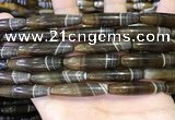 CAA5118 15.5 inches 8*33mm rice striped agate beads wholesale