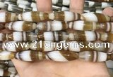 CAA5122 15.5 inches 10*30mm rice striped agate beads wholesale